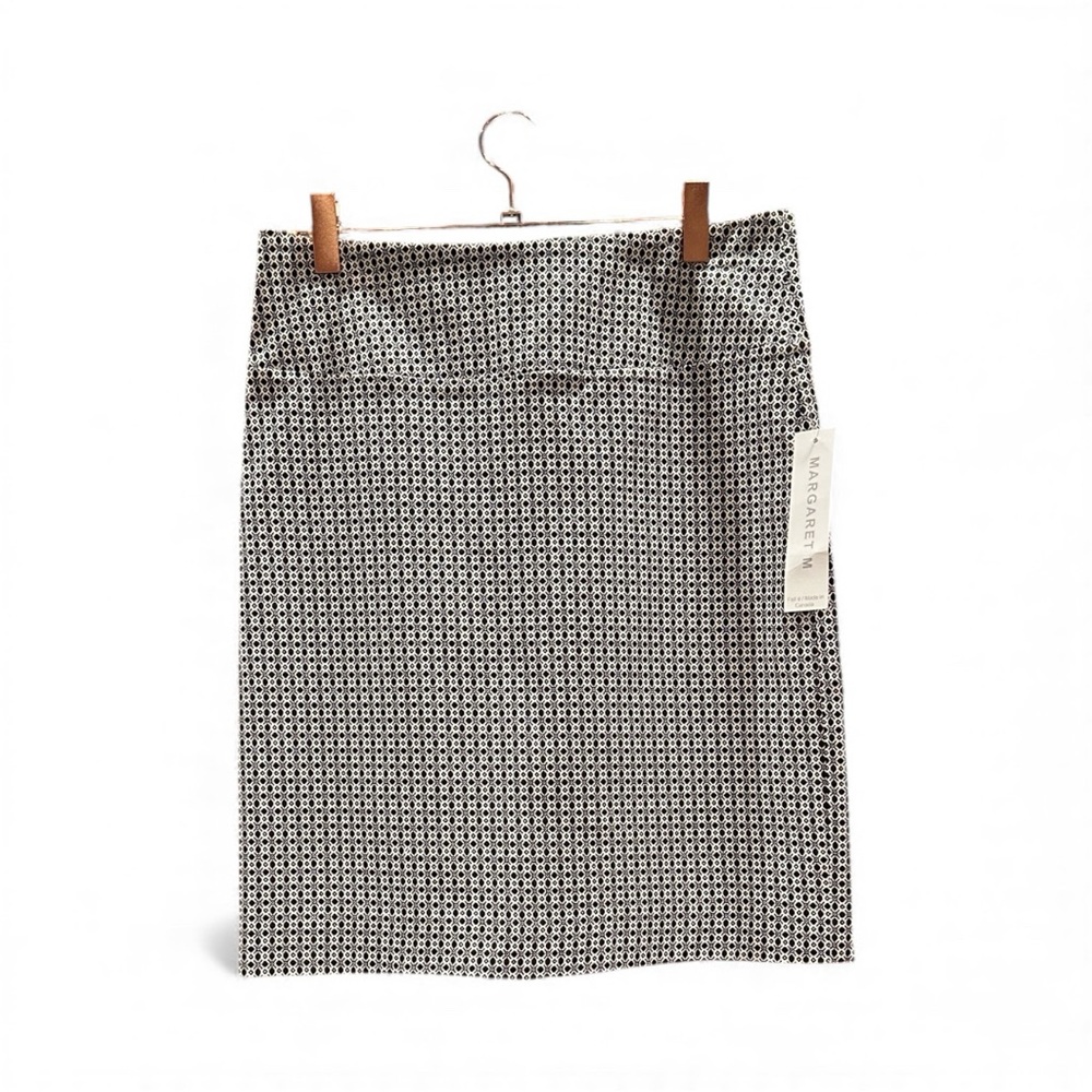 Margaret M Monochrome Geometric Pencil Skirt Size Small